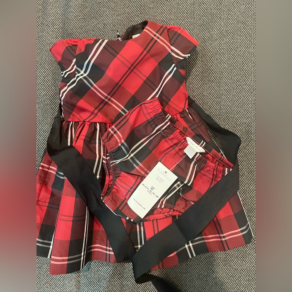Ralph Lauren plaid infant dress. Holiday Dress